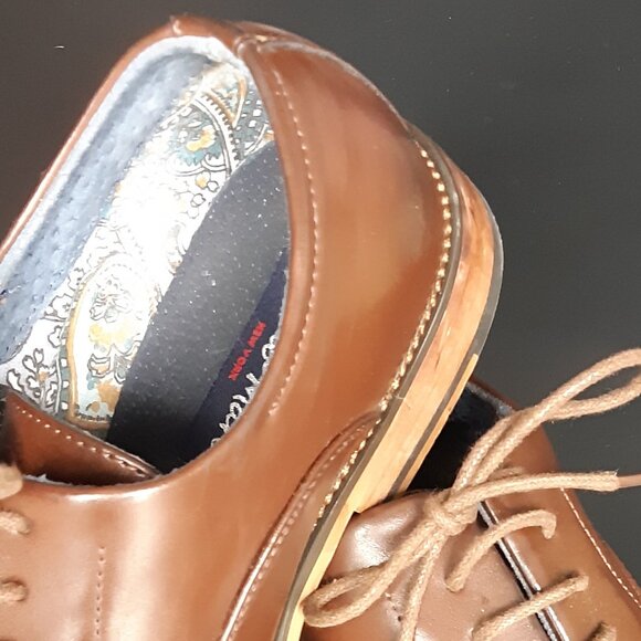 Bruno Marc SZ 9.5 Louis-2 Chestnut Men's Leather Cap Toe Oxford Shoes - Picture 11 of 15